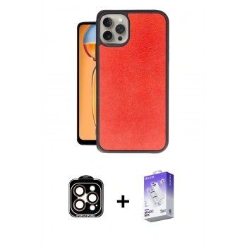 MARSİLYAN™- iPhone 15 Pro Max Kılıf Kıvılcım Işık Serisi - Siyah Bilvis 5in1 3D Magic Cam Ekran Koruyucu + PVD Metal Kamera Lens - TU