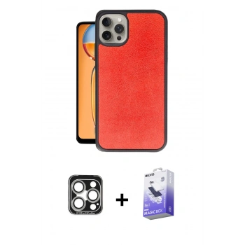 MARSİLYAN™- iPhone 15 Pro Max Kılıf Kıvılcım Işık Serisi - Siyah Bilvis 5in1 5D Magic Hayalet Cam Ekran Koruyucu + PVD Metal Kamera Lens - GS