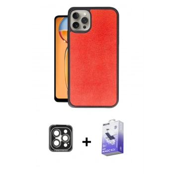 MARSİLYAN™- iPhone 15 Pro Max Kılıf Kıvılcım Işık Serisi - Siyah Bilvis 5in1 5D Magic Hayalet Cam Ekran Koruyucu + PVD Metal Kamera Lens - GI