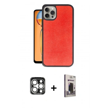 MARSİLYAN™- iPhone 15 Pro Max Kılıf Kıvılcım Işık Serisi - Siyah Bilvis Hayalet Cam Ekran Koruyucu + PVD Metal Kamera Lens - GS