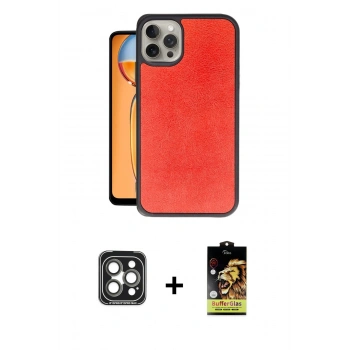 MARSİLYAN™- iPhone 15 Pro Max Kılıf Kıvılcım Işık Serisi - Siyah Buffer Cam Ekran Koruyucu + PVD Metal Kamera Lens - GI