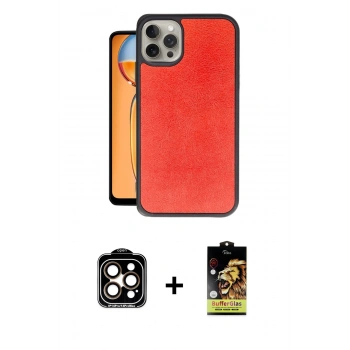 MARSİLYAN™- iPhone 15 Pro Max Kılıf Kıvılcım Işık Serisi - Siyah Buffer Cam Ekran Koruyucu + PVD Metal Kamera Lens - TU