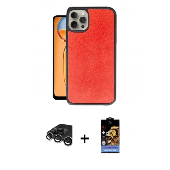 MARSİLYAN™- iPhone 15 Pro Max Kılıf Kıvılcım Işık Serisi - Siyah Buffer Hayalet Cam Ekran Koruyucu + Raze Metal Kamera Lens - GS