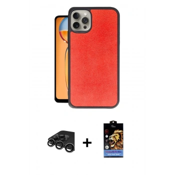 MARSİLYAN™- iPhone 15 Pro Max Kılıf Kıvılcım Işık Serisi - Siyah Buffer Hayalet Cam Ekran Koruyucu + Raze Metal Kamera Lens - TMGI