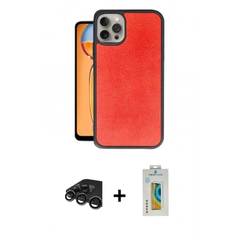 MARSİLYAN™- iPhone 15 Pro Max Kılıf Kıvılcım Işık Serisi - Siyah Polymer Nano Ekran Koruyucu + Raze Metal Kamera Lens - TMGI