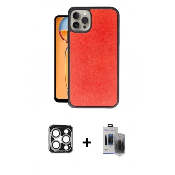 MARSİLYAN™- iPhone 15 Pro Max Kılıf Kıvılcım Işık Serisi - Siyah Vanessa Magic Hayalet Cam + PVD Metal Kamera Lens - GS