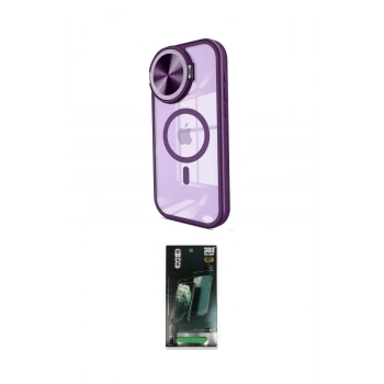 MARSİLYAN™- iPhone 15 Pro Max Kılıf Kıvılcım Modern Koleksiyonu - Şeffaf 360 Full Body Arka Koruyucu