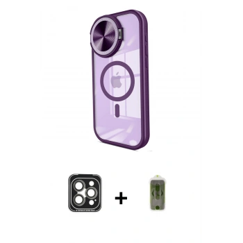 MARSİLYAN™- iPhone 15 Pro Max Kılıf Kıvılcım Modern Koleksiyonu - Siyah Joko Magic 5D Hayalet Cam + PVD Metal Kamera Lens - GI