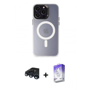 MARSİLYAN™- iPhone 15 Pro Max Kılıf Kozmos Çizgi Prime - Siyah Bilvis 5in1 3D Magic Cam Ekran Koruyucu + Raze Metal Kamera Lens - LT