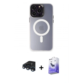 MARSİLYAN™- iPhone 15 Pro Max Kılıf Kozmos Çizgi Prime - Siyah Bilvis 5in1 5D Magic Hayalet Cam Ekran Koruyucu + Raze Metal Kamera Lens - LT