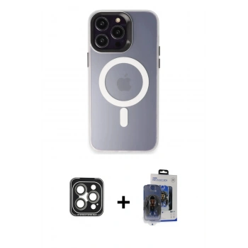 MARSİLYAN™- iPhone 15 Pro Max Kılıf Kozmos Çizgi Prime - Siyah Vanessa Magic Cam + PVD Metal Kamera Lens - GI