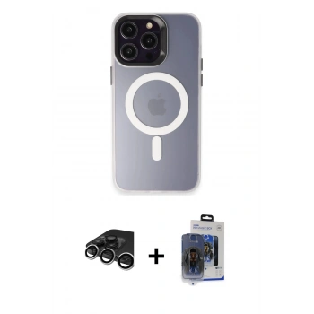 MARSİLYAN™- iPhone 15 Pro Max Kılıf Kozmos Çizgi Prime - Siyah Vanessa Magic Cam + Raze Metal Kamera Lens - GS