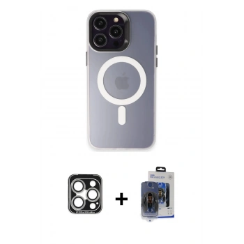 MARSİLYAN™- iPhone 15 Pro Max Kılıf Kozmos Çizgi Prime - Siyah Vanessa Magic Cam + PVD Metal Kamera Lens - GS
