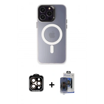 MARSİLYAN™- iPhone 15 Pro Max Kılıf Kozmos Çizgi Prime - Siyah Vanessa Magic Cam + PVD Metal Kamera Lens - TU