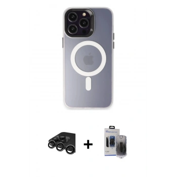 MARSİLYAN™- iPhone 15 Pro Max Kılıf Kozmos Çizgi Prime - Siyah Vanessa Magic Hayalet Cam + Raze Metal Kamera Lens - TMGI
