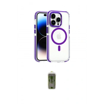 MARSİLYAN™- iPhone 15 Pro Max Kılıf Kozmos Doku Koleksiyonu - Siyah Joko Magic 5D Hayalet Cam