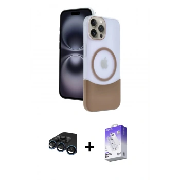 MARSİLYAN™- iPhone 15 Pro Max Kılıf Kozmos Form Özel Seri - Siyah Bilvis 5in1 3D Magic Cam Ekran Koruyucu + Raze Metal Kamera Lens - LT