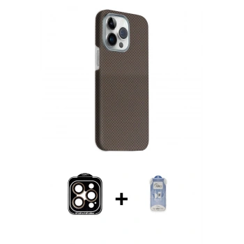 MARSİLYAN™- iPhone 15 Pro Max Kılıf Kozmos Klasik Prime - Siyah Joko Magic 5D Cam + PVD Metal Kamera Lens - TU