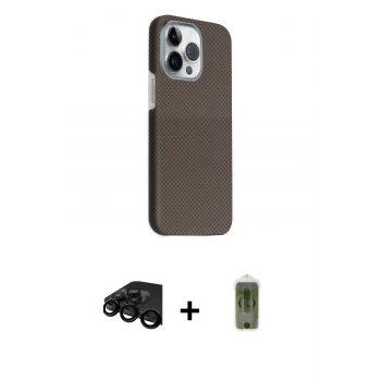 MARSİLYAN™- iPhone 15 Pro Max Kılıf Kozmos Klasik Prime - Siyah Joko Magic 5D Hayalet Cam + Raze Metal Kamera Lens - SH