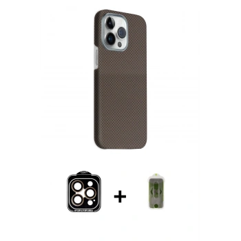 MARSİLYAN™- iPhone 15 Pro Max Kılıf Kozmos Klasik Prime - Siyah Joko Magic 5D Hayalet Cam + PVD Metal Kamera Lens - TU