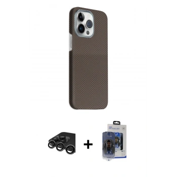 MARSİLYAN™- iPhone 15 Pro Max Kılıf Kozmos Klasik Prime - Siyah Vanessa Magic Cam + Raze Metal Kamera Lens - TMGI