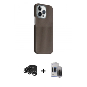 MARSİLYAN™- iPhone 15 Pro Max Kılıf Kozmos Klasik Prime - Siyah Vanessa Magic Hayalet Cam + Raze Metal Kamera Lens - TMGI
