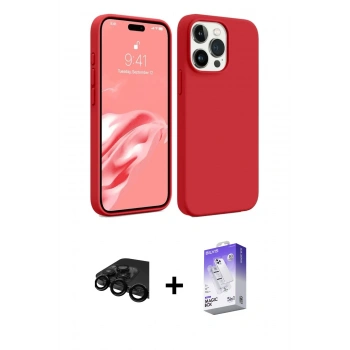MARSİLYAN™- iPhone 15 Pro Max Kılıf Kozmos Yansıma Özel Seri - Siyah Bilvis 5in1 3D Magic Cam Ekran Koruyucu + Raze Metal Kamera Lens - SH