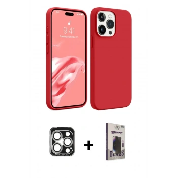 MARSİLYAN™- iPhone 15 Pro Max Kılıf Kozmos Yansıma Özel Seri - Siyah Bilvis Hayalet Cam Ekran Koruyucu + PVD Metal Kamera Lens - GS
