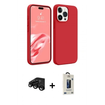 MARSİLYAN™- iPhone 15 Pro Max Kılıf Kozmos Yansıma Özel Seri - Siyah Bilvis Hayalet Cam Ekran Koruyucu + Raze Metal Kamera Lens - SH