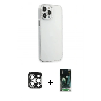 MARSİLYAN™- iPhone 15 Pro Max Kılıf Kutup Doku Koleksiyonu - Siyah 360 Mat Full Body Arka Koruyucu + PVD Metal Kamera Lens - GS