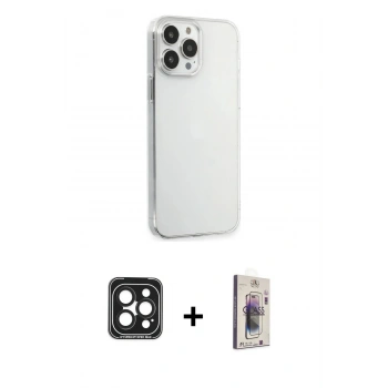 MARSİLYAN™- iPhone 15 Pro Max Kılıf Kutup Doku Koleksiyonu - Siyah Bilvis 3D Cam Ekran Koruyucu + PVD Metal Kamera Lens - SH