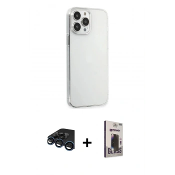 MARSİLYAN™- iPhone 15 Pro Max Kılıf Kutup Doku Koleksiyonu - Siyah Bilvis Hayalet Cam Ekran Koruyucu + Raze Metal Kamera Lens - LT