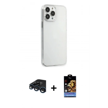 MARSİLYAN™- iPhone 15 Pro Max Kılıf Kutup Doku Koleksiyonu - Siyah Buffer Hayalet Cam Ekran Koruyucu + Raze Metal Kamera Lens - LT