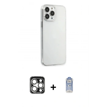 MARSİLYAN™- iPhone 15 Pro Max Kılıf Kutup Doku Koleksiyonu - Siyah Joko Magic 5D Cam + PVD Metal Kamera Lens - GS