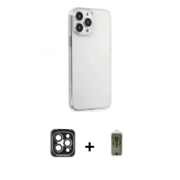 MARSİLYAN™- iPhone 15 Pro Max Kılıf Kutup Doku Koleksiyonu - Siyah Joko Magic 5D Hayalet Cam + PVD Metal Kamera Lens - GI
