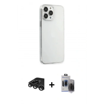 MARSİLYAN™- iPhone 15 Pro Max Kılıf Kutup Doku Koleksiyonu - Siyah Vanessa Magic Hayalet Cam + Raze Metal Kamera Lens - TMGI