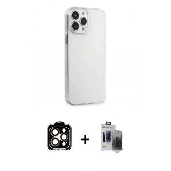 MARSİLYAN™- iPhone 15 Pro Max Kılıf Kutup Doku Koleksiyonu - Siyah Vanessa Magic Hayalet Cam + PVD Metal Kamera Lens - TU