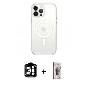MARSİLYAN™- iPhone 15 Pro Max Kılıf Kutup Klasik Serisi - Siyah Bilvis 3D Cam Ekran Koruyucu + PVD Metal Kamera Lens - TU