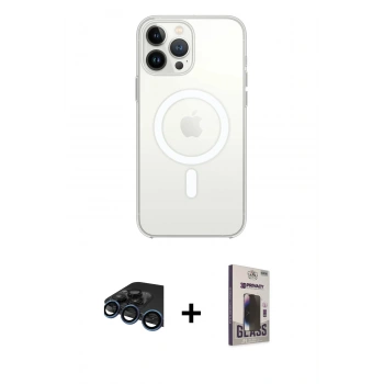 MARSİLYAN™- iPhone 15 Pro Max Kılıf Kutup Klasik Serisi - Siyah Bilvis Hayalet Cam Ekran Koruyucu + Raze Metal Kamera Lens - LT