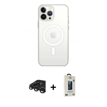 MARSİLYAN™- iPhone 15 Pro Max Kılıf Kutup Klasik Serisi - Siyah Bilvis Hayalet Cam Ekran Koruyucu + Raze Metal Kamera Lens - TMGI