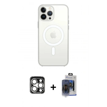 MARSİLYAN™- iPhone 15 Pro Max Kılıf Kutup Klasik Serisi - Siyah Vanessa Magic Cam + PVD Metal Kamera Lens - GS