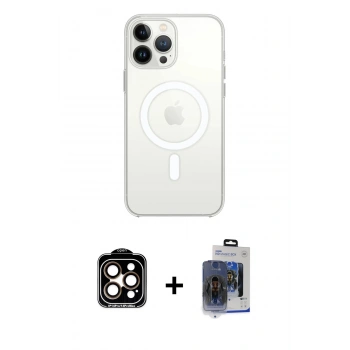 MARSİLYAN™- iPhone 15 Pro Max Kılıf Kutup Klasik Serisi - Siyah Vanessa Magic Cam + PVD Metal Kamera Lens - TU