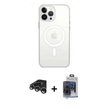MARSİLYAN™- iPhone 15 Pro Max Kılıf Kutup Klasik Serisi - Siyah Vanessa Magic Cam + Raze Metal Kamera Lens - GS