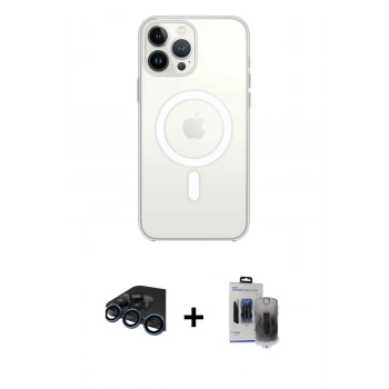 MARSİLYAN™- iPhone 15 Pro Max Kılıf Kutup Klasik Serisi - Siyah Vanessa Magic Hayalet Cam + Raze Metal Kamera Lens - LT