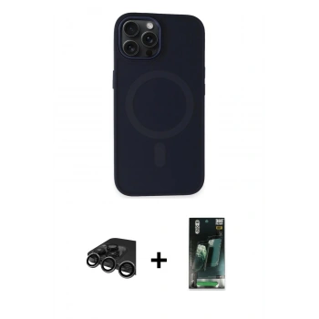MARSİLYAN™- iPhone 15 Pro Max Kılıf Kutup Serisi - Şeffaf 360 Full Body Arka Koruyucu + Raze Metal Kamera Lens - TMGI