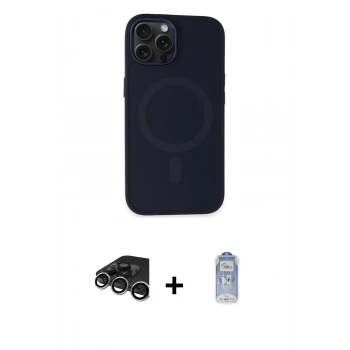 MARSİLYAN™- iPhone 15 Pro Max Kılıf Kutup Serisi - Siyah Joko Magic 5D Cam + Raze Metal Kamera Lens - GS