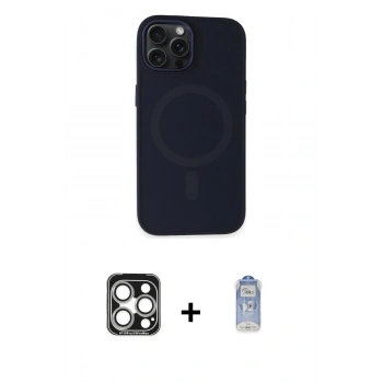 MARSİLYAN™- iPhone 15 Pro Max Kılıf Kutup Serisi - Siyah Joko Magic 5D Cam + PVD Metal Kamera Lens - GS