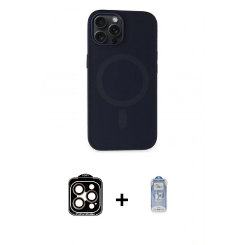 MARSİLYAN™- iPhone 15 Pro Max Kılıf Kutup Serisi - Siyah Joko Magic 5D Cam + PVD Metal Kamera Lens - TU