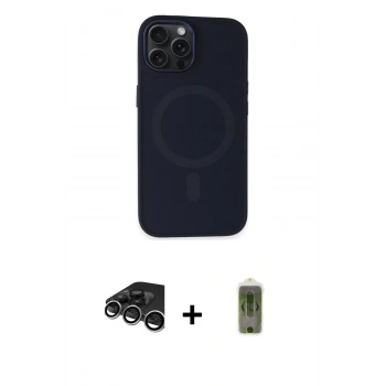 MARSİLYAN™- iPhone 15 Pro Max Kılıf Kutup Serisi - Siyah Joko Magic 5D Hayalet Cam + Raze Metal Kamera Lens - GS