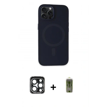 MARSİLYAN™- iPhone 15 Pro Max Kılıf Kutup Serisi - Siyah Joko Magic 5D Hayalet Cam + PVD Metal Kamera Lens - LT